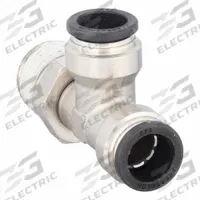 PARKER Push-Fit Tee Fitting: 1/2 in OD x 1/2 in Pipe x 1/2 in OD Size, Brass, 2 21/32 in Overall Lg (MPN W171PLP-8-8). Key specifications — Brand: PARKER.
