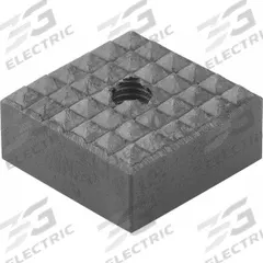 KIPP Gripper Pad w/Tapped Through-Hole: Carbide, Fine, 16 mm Face Wd, M6, 10 mm Overall Ht (MPN K0387.1606). Key specifications — Finish: Black Oxide; Brand: KIPP.