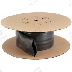 INSULTAB Heat Shrink Tubing: 3 in I.D. Before Shrinking, 1.5 in I.D. After Shrinking, 25 ft Lg, 2:1 (MPN HS-105 3" Blk 25). Key specifications — Color: Black; Brand: INSULTAB.