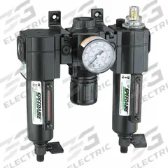 SPEEDAIRE Filter/Regulator/Lubricator: 3/8 in NPT, 51 cfm, 250 psi Max Op Pressure, 5 micron, Mist (MPN 7D698). Key specifications — attr109524: SPEEDAIRE.