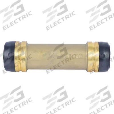 SHARKBITE Push-Fit Coupling Fitting: 1 1/4 in OD x 1 1/4 in OD Size, Brass - Standard Brass Push-to-Connect Tube Fittings