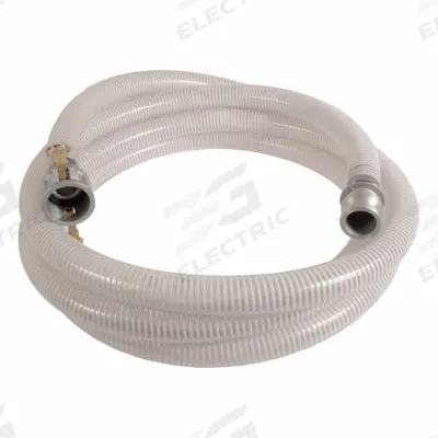 APPROVED VENDOR Suction and Discharge Hose: 1 1/2 in Hose Inside Dia., 90 psi, Clear/White - PVC Water Suction & Discharge Hose Assemblies with PVC Helix Reinforcement