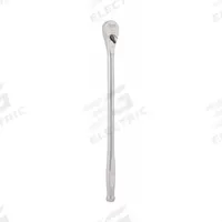 MILWAUKEE Hand Ratchet: Pear, Reversible, 18 in Overall Lg, Chrome, 4° Min Arc Swing, Non-Magnetic (MPN 48-22-9050). Key specifications — attr1205598: Reversible; attr1205605: Quick-Release Not Included; attr1205626: Chrome; attr1205607: Pear; attr1205624: MILWAUKEE.