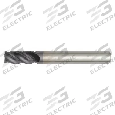 WIDIA HANITA Corner Radius End Mill: Carbide, TiAlN Coated, 4 Flute, 3/8" Mill Dia - Fast-Cutting Carbide Corner-Radius End Mills for Steel & Cast Iron