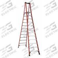 LOUISVILLE LADDER Platform Stepladder: 12 ft Ladder Size, Fiberglass, 375 lb Load Capacity, 76 lb Wt (MPN FXP1812HD). Key specifications — Brand: LOUISVILLE LADDER; Included Features: Plastic Top with Storage.
