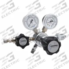 HARRIS High Purity Gas Regulator: Single Stage, CGA 540 Inlet, 1/4" Tube Outlet, 125 psig, Oxygen (MPN KH1075). Key specifications — Brand: HARRIS; Manufacturer Part Number: KH1075; Diaphragm Material: 316L Stainless Steel; Outlet Connection: 1/4" Tube; Inlet Connection: CGA 540.