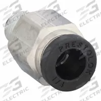PARKER Push-Fit Fitting: 1/4 in OD x 1/16 in Pipe Size, Push-to-Connect x MNPTF, Brass, Silver (MPN W68PLP-4-1). Key specifications — Brand: PARKER.