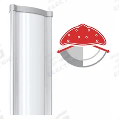 RCA LED High Bay: 4 ft Lg, 20,000 lm, 5000K, 18 ft Mounting Ht, Wide Distribution, 160 W, Wide (MPN HB648160W50). Key specifications — Voltage: 120 to 277V AC; LED Replacement For: 400W HPS/MH; Brand: RCA; Color Temperature: 5000K.