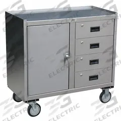 JAMCO Mobile Cabinet Workbench: 37 in x 27 in, Stainless Steel, 1,200 lb Overall Load Capacity (MPN YY236U500). Key specifications — Assembly: Fully Assembled; Brand: JAMCO.