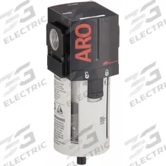 ARO Compressed Air Filter: Particulate, 1/2 in NPT, 5 micron, 197 cfm, 150 psi Max Op Pressure, 2000 (MPN F35341-400). Key specifications — attr110055: 2000; attr110008: ARO.