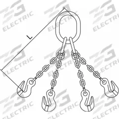 PEWAG Chain Sling: 1/2 in Chain Trade Size, 120 Chain Grade, Steel, Fixed, 10 ft Sling Lg, Blue (MPN 13G120QOG/10). Key specifications — Brand: PEWAG.