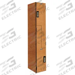HALLOWELL Wardrobe Z Locker: 12 in x 18 in x 72 in, Solid, 2 Tiers, 1 Units Wide, Electronic Keypad (MPN PHL1282-ZA-E-FA). Key specifications — Brand: HALLOWELL; Locker Color: Light Wood; Door Type: Solid; Locker Material: Phenolic; Assembled: Assembled; Number Plate Included: Yes.