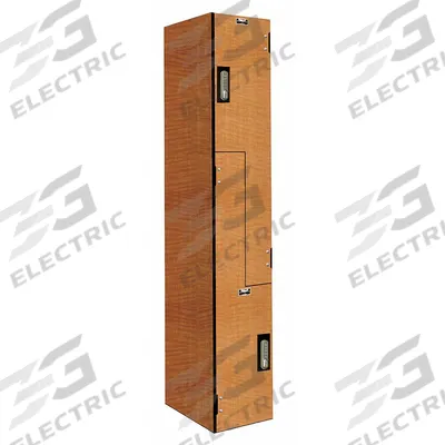 HALLOWELL Wardrobe Z Locker: 12 in x 18 in x 72 in, Solid, 2 Tiers, 1 Units Wide - Low-Maintenance Plastic Wardrobe Lockers