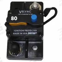 Automotive Circuit Breaker: Type III, 30V DC, 3 kA at 30V DC, Blade (MPN 091006). Key specifications — Series: Type III; Voltage: 30V DC; Interrupt Rating: 3 kA at 30V DC; Terminal Connection: Blade; Circuit Breaker Type: Hi-Amp Circuit Breaker; Brand: VELVAC.