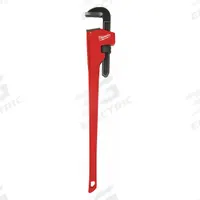 MILWAUKEE Pipe Wrench: Cast Iron, 6 in Jaw Capacity, Serrated, 48 in Overall Lg, Ergonomic (MPN 48-22-7148). Key specifications — attr309808: Ergonomic; attr309815: Cast Iron; attr324941: MILWAUKEE.