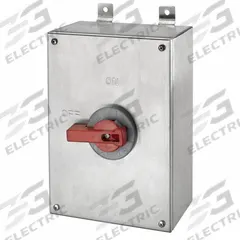 HUBBELL Enclosed Disconnect Switch: Non-Fusible, 100 A, Three Phase, 600V AC, 304 Stainless Steel (MPN HBLDS10SSAC). Key specifications — Environment: Indoor/Outdoor; Phase: Three; Handle Color: Red; Housing Material: 304 Stainless Steel; Standards: UL 98; Brand: HUBBELL; For Environment: Indoor & Outdoor Rated; Extra Features: Neutral Assembly.