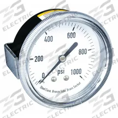 APPROVED VENDOR Panel-Mount Pressure Gauge: U-Clamp, 0 psi to 1,000 psi, 2 1/2 in Dial, Center Back (MPN 4UA29). Key specifications — Accuracy: ±3-2-3%; Brand: APPROVED VENDOR; Vibration Resistance Properties: None; Gauge Wetted Parts: Brass / Bronze.