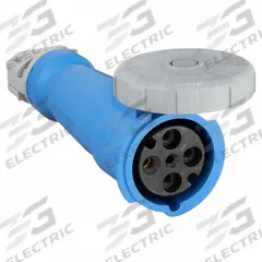 HUBBELL Pin and Sleeve Connector: Blue, 250V AC, Three Phase, 60 A, 3 Pole, 4 Wire, IEC Grounding (MPN HBL460C9W). Key specifications — Brand: HUBBELL.