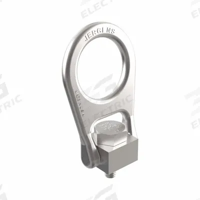 JERGENS Hoist Ring: Pivot/Swivel, Black Oxide-Coated Steel, 3/4"-10, Max. 5,000 lb - High-Strength Forged Corrosion-Resistant Pivot & Rotate Hoist Rings
