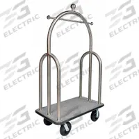 CSL Bellman Cart: 2 in Frame Dia, 45 in Overall Lg, 24 in Overall Dp, 77 in Overall Ht, Gray, Black (MPN 3599BK-010-GRY). Key specifications — attr1036728: CSL; attr1036739: Silver; attr1036747: Bellman Cart; attr1036732: (2) Swivel.