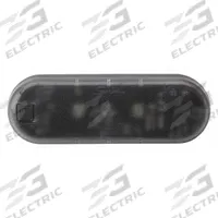 J.W. SPEAKER Dome Light: Rectangular, 12-48V DC, LED, Clear, Black, 2 1/4 in Overall Ht, Wire Leads (MPN 412). Key specifications — Lens Color: Clear; Mount Type: Low-Profile Panel Mount; Electrical Connection: Wire Leads; Housing Color: Black; Brand: J.W. SPEAKER; Operating Voltage: 12-48V DC; Mount Style: Surface.