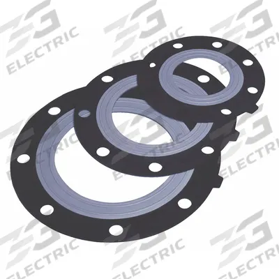 ASAHI Full Face Flange Gasket: Class 150, EPDM, For 4 in Pipe, 5/64 in Thick - Low-Torque EPDM Full-Face Gaskets with Inner Ring
