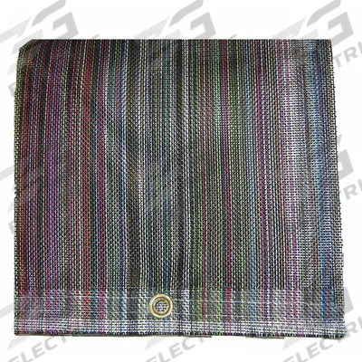 MAURITZON Tarp: 19.17 ft Lg, 9.42 ft Wd, Std Duty, 5 mil, Vinyl, Multi-Color - Mesh Tarps