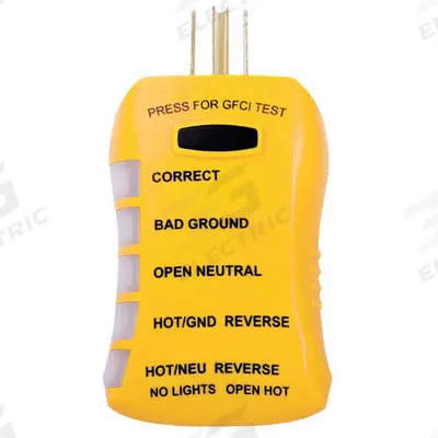 SPERRY INSTRUMENTS Receptacle Tester with GFCI: 115 V AC to 125 V AC, 5-15P, GFCI/Std - GFCI Testers
