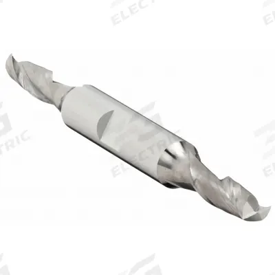 APPROVED VENDOR Square End Mill: Carbide, Double End, 2 Flute, 1/4" Mill Dia, 5/8" LOC - Double-End Carbide Square End Mills