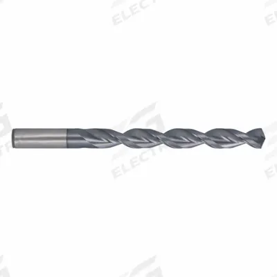 CLEVELAND Jobber Length Drill Bit: #12, 135° Split Point, TiCN-Coated Cobalt - Cobalt Jobber-Length Drill Bits for Deep Hole-Drilling