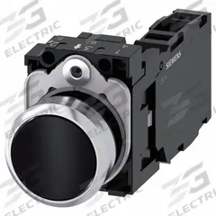 SIEMENS Flush Push Button Operator: Non-Illuminated, Flush Profile, Non-Metallic, 22 mm, 1NO/1NC (MPN 3SU1150-0AB10-1FA0). Key specifications — Brand: SIEMENS; Action: Momentary; Series: 3SU; Push Button Material Type: Non-Metallic.