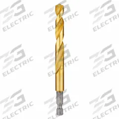 MILWAUKEE Hex Shank Drill Bit: 23/64", 135° Split Point, TiN-Coated HSS, Impact Rated (MPN 48-89-4620). Key specifications — attr1234973: Impact Rated; attr1234966: MILWAUKEE; attr1234978: 0.3594.