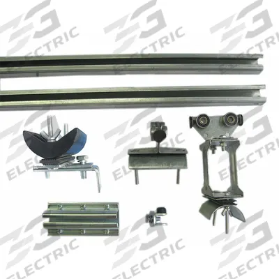 Dayton Festoon System Kit: C-Rail, 50 ft – 50 ft, 75 ft Min Cable/Hose Required - Track Festoon Kits