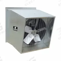 Exhaust Fan: Belt Drive, 48 in Blade, 1 1/2 hp, Totally Enclosed, 24,000 cfm, 208 to 230V AC, 1 ph (MPN 485S112). Key specifications — Nameplate Voltage: 208 to 230V AC; Blade Material: Galvanized Steel; Motor Enclosure: Totally Enclosed; Brand: SCHAEFER; Frame Finish: Galvanized; Frame Material: Steel.