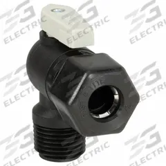 PARKER Manual Two-Way Ball Valve: 1/2 in, Polypropylene, Angle, Sweat x MNPT, Full Port Ball Port (MPN FTPPB8VME8). Key specifications — Brand: PARKER; Handle: Lever.
