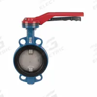 GHIBSON Butterfly Valve: 14 in Pipe Size, Concentric, 250 psi Max. Pressure (CWP), Wafer, EPDM (MPN N500S-14). Key specifications — Brand: GHIBSON; Handle Type: Bare Stem; Disc Material: Stainless Steel.
