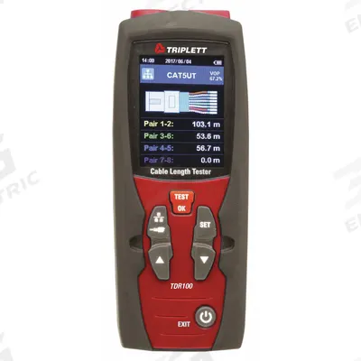 TRIPLETT Cable Length Meter: Measure the Distance of Cables Terminated - Digital Wire Length Meters