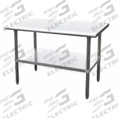 APPROVED VENDOR Work Table: Fixed Ht, Stainless Steel, 60 in x 30 in, 600 lb Overall Load Capacity (MPN 4UEJ7). Key specifications — Brand: APPROVED VENDOR; Unit Type: Not Expandable or Modular.