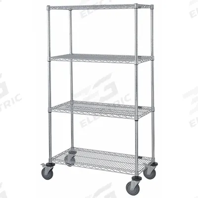 APPROVED VENDOR Wire Shelving Unit: 36 in x 24 in x 69 in, Dry/Harsh/Wet, Split Sleeve - Corrosion-Resistant Mobile Wire Shelving for Harsh Environments