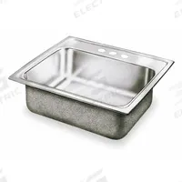 ELKAY Bowl Drop-In Sink: 25 in Overall Lg, 22 in Overall Wd, 10 in Bowl Dp, 21 in Bowl Lg, 1 Bowls (MPN DLR2522103). Key specifications — Brand: ELKAY; Color Family: Silver/Gray.