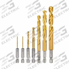 MILWAUKEE Hex Shank Drill Set: 7 Pc, 1/16" to 3/8", 135° Split Point, TiN-Coated HSS (MPN 48-89-4637). Key specifications — attr1239143: Impact Rated.