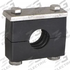 BEHRINGER PIPE SYSTEMS Vibration-Dampening Beta Clamp: Ribbed Bore, 304 Stainless Steel Clamp (MPN R7HT5125-PP)