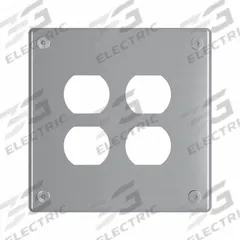 LEGRAND Wall Plate: Duplex Outlet, 2 Gang, Silver, Jumbo Size (MPN WSP62D1PS). Key specifications — Brand: LEGRAND; Material: Stainless Steel; Includes: Torx Security Screws.