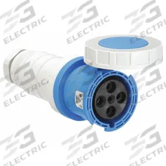 BRYANT Pin and Sleeve Connector: Blue, 250V AC, Three Phase, 60 A, 3 Pole, 4 Wire, IEC Grounding (MPN BRY460C9W). Key specifications — Brand: BRYANT.