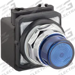 DAYTON Pilot Light: 30 mm Panel Mounting Size, Blue, LED, 24 V AC/DC Max Volt Rating (Supply) (MPN 30G384). Key specifications — Series: Dayton; Brand: DAYTON; Includes Push-To-Test: No Push-To-Test Included.