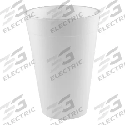 WINCUP VIO Disposable Cup: 32 oz Capacity, White, Plastic, Unwrapped, Patternless - Plastic Cold Cups