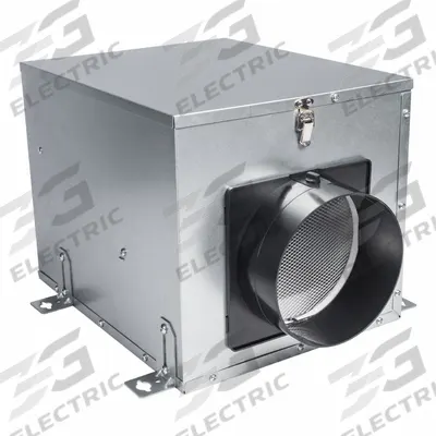QUFRESH Fresh Air Supply Fan: 100 cfm Max., 6 in Duct, 12 W, 120V AC, 1 Ph, IP4X - General Purpose Inline Duct Fans