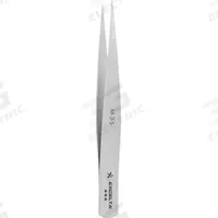 EXCELTA Tweezers: Stainless Steel, Point, Straight Tip, 0.004 in Tip Thick (MPN M-3-S). Key specifications — attr1002355: Stainless Steel; attr1002345: EXCELTA; attr1002348: Stainless Steel; attr1002358: Smooth; attr1002361: M-3; attr1024781: Standard.