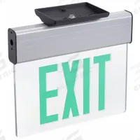 Exit Sign: 1 Faces, Green, Aluminum, Universal Field Selectable Chevrons, LED, Silver, Ceiling (MPN EDG 1 G EL SD). Key specifications — Housing Color: Silver; Brand: LITHONIA LIGHTING; Lighting Technology: LED; Self Diagnostics: Yes; Housing Material: Aluminum; Text Color: Green.