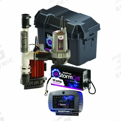 LIBERTY PUMPS Sump/Battery Back-Up System: 1/3 hp, 115V AC, 40 ft Max. Head (Primary Pump) - General Purpose Combination Sump Pump Systems
